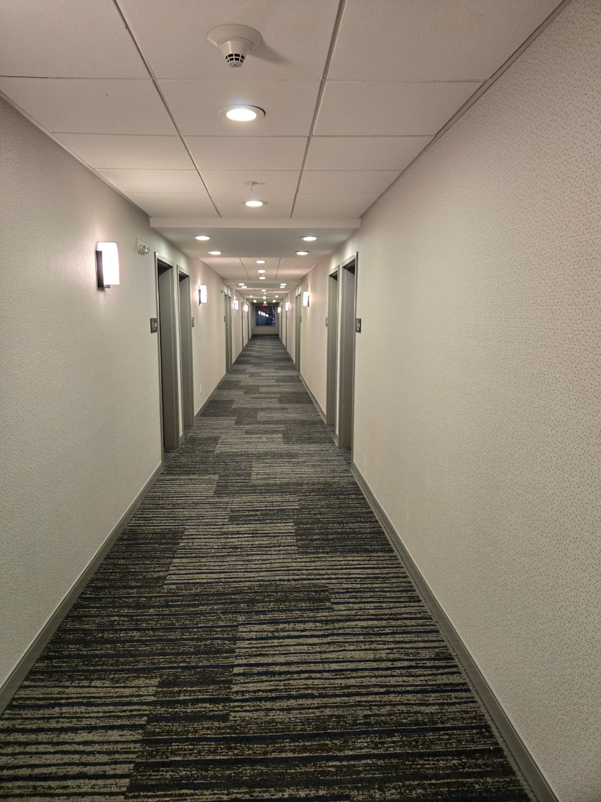 Hotel corridor after